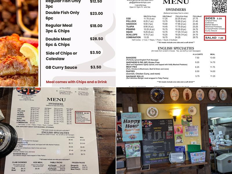 GB Fish & Chips Menu
