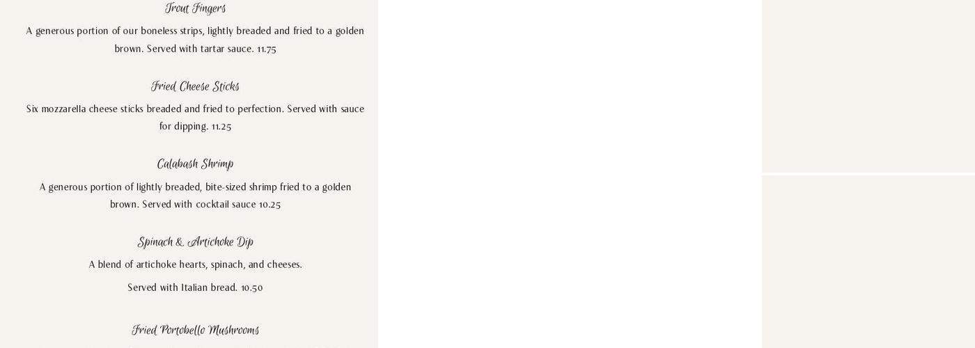 DeVito's Restaurant Menu