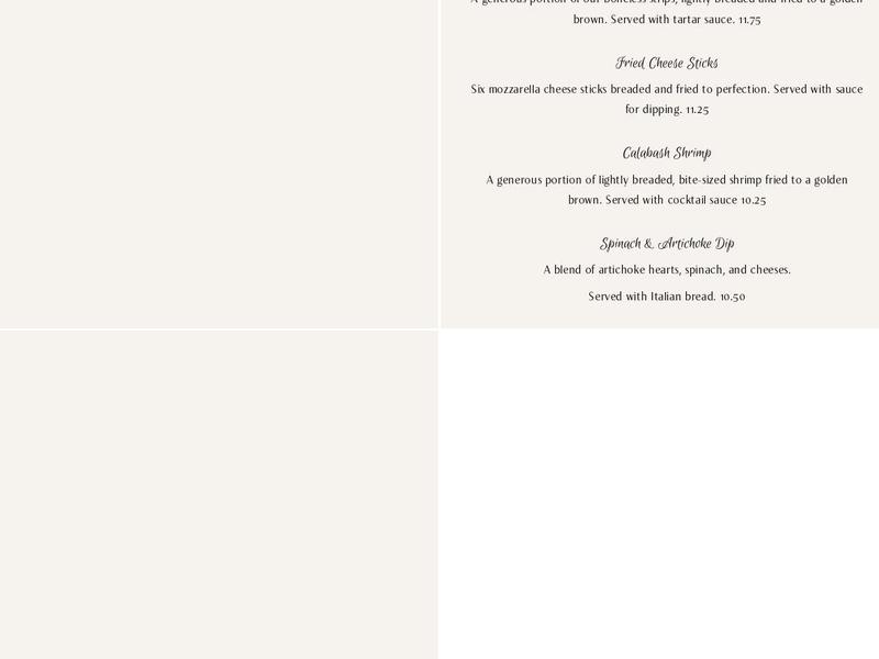 DeVito's Restaurant Menu