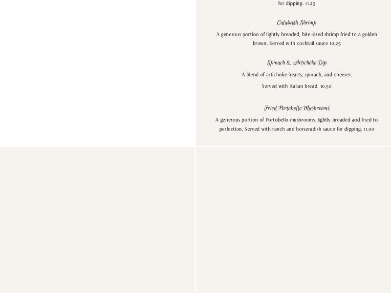 DeVito's Restaurant Menu