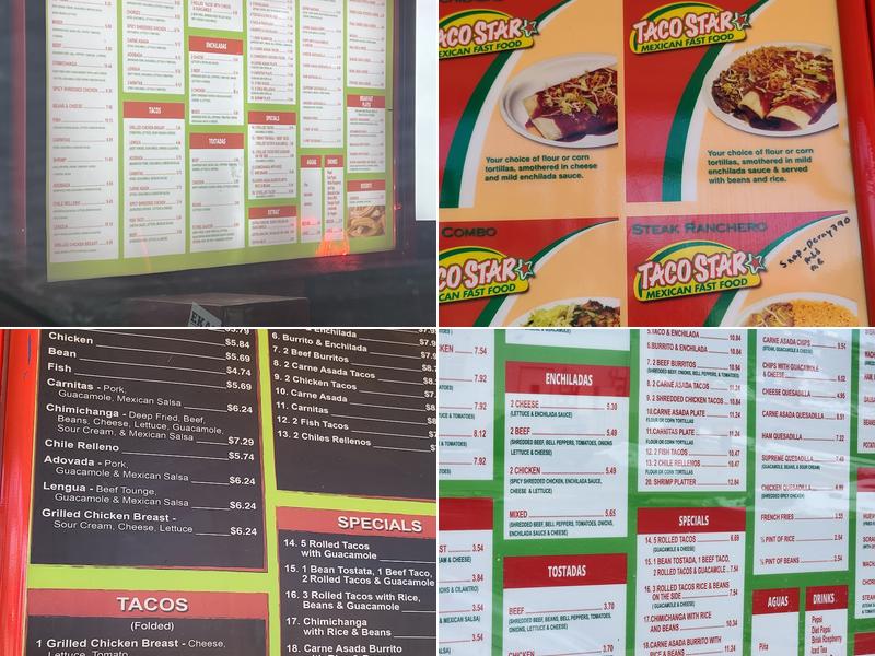 Taco Star Menu