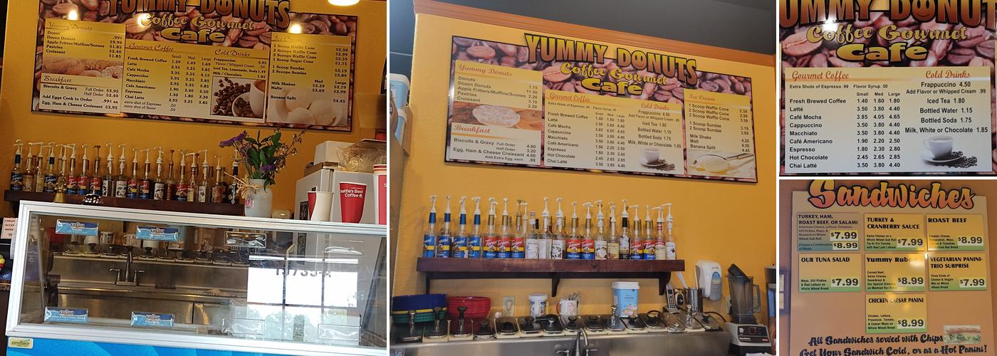 Yummy Donuts Menu