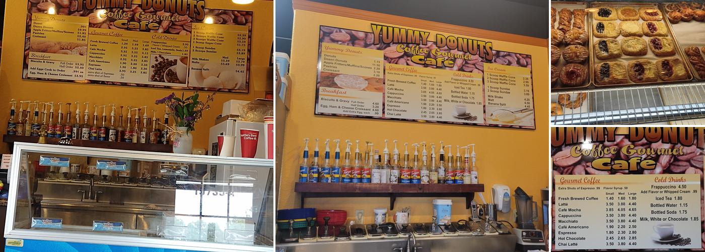 Yummy Donuts Menu