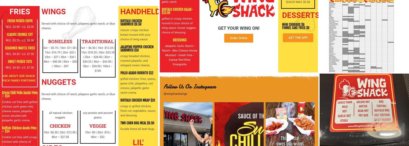 Wing Shack West Greeley Menu