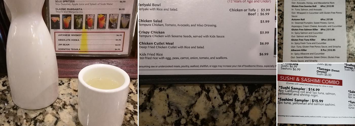 Sushi One Menu