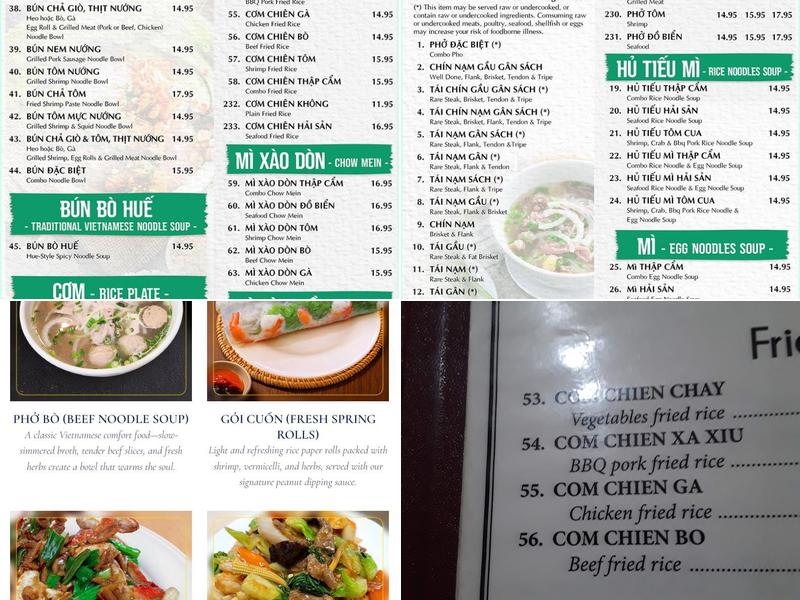 Saigon Basil Menu