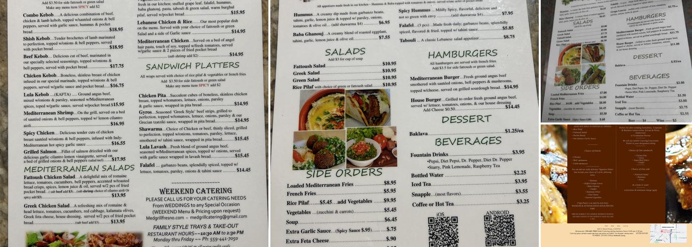 Mediterranean Grill & Cafe Menu