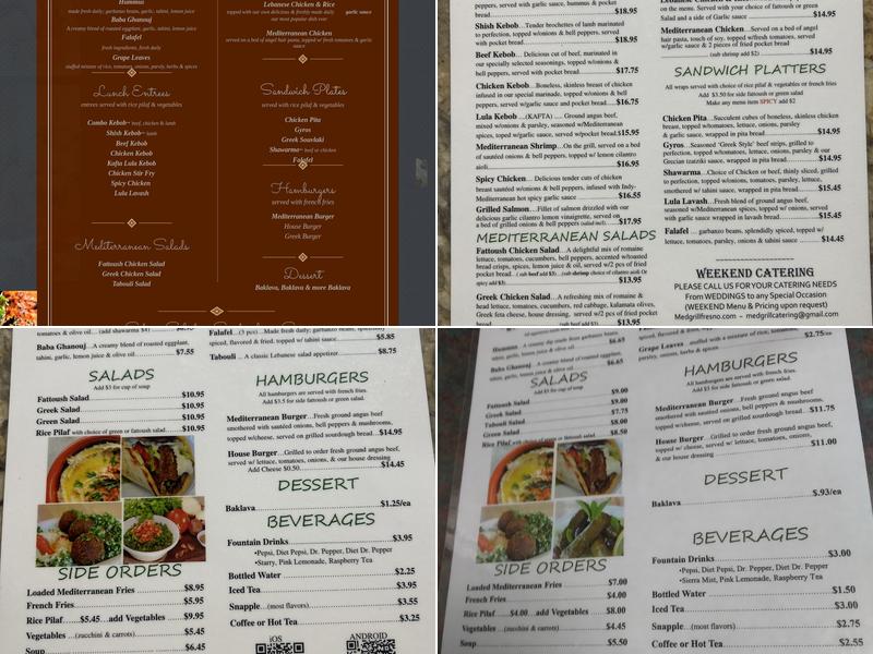 Mediterranean Grill & Cafe Menu