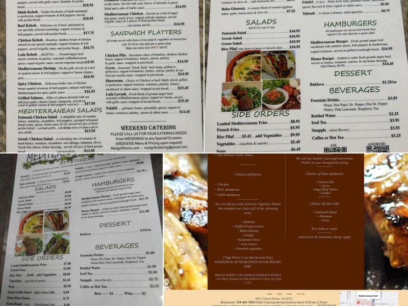 Mediterranean Grill & Cafe Menu
