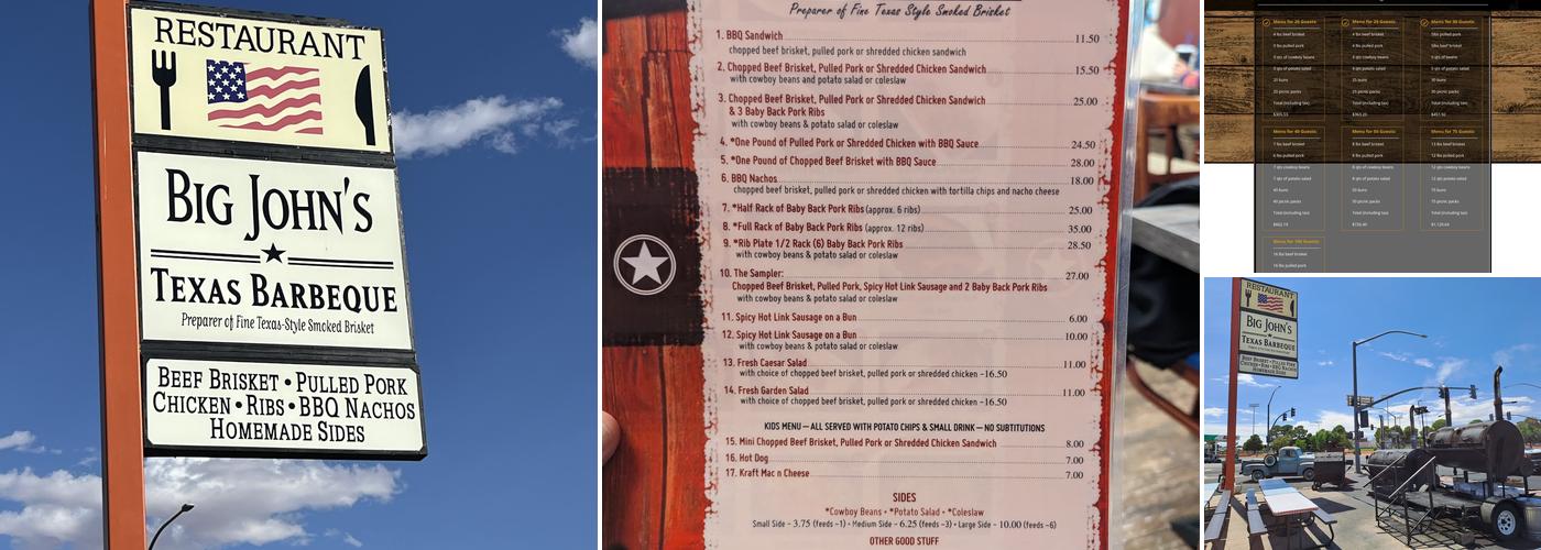 Big John's Texas BBQ Menu