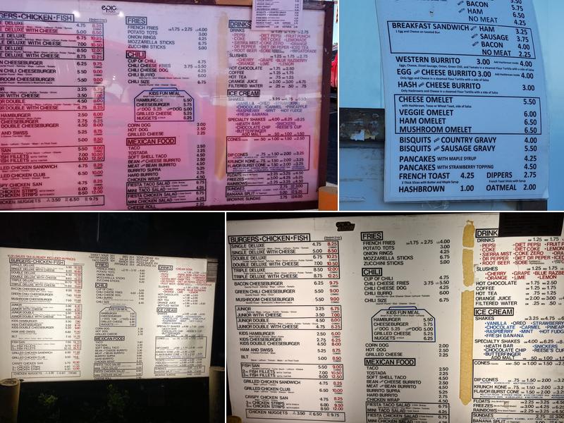 R D's Drive-In Menu