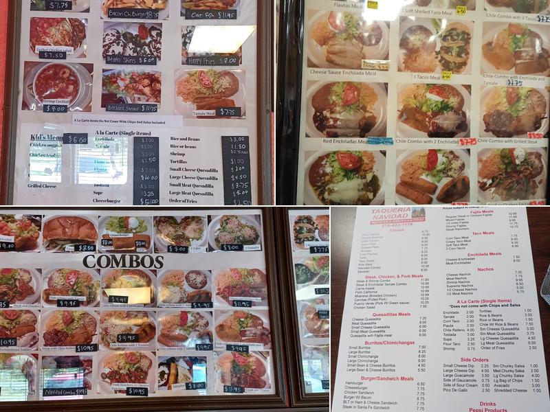 Taqueria Navidad Menu