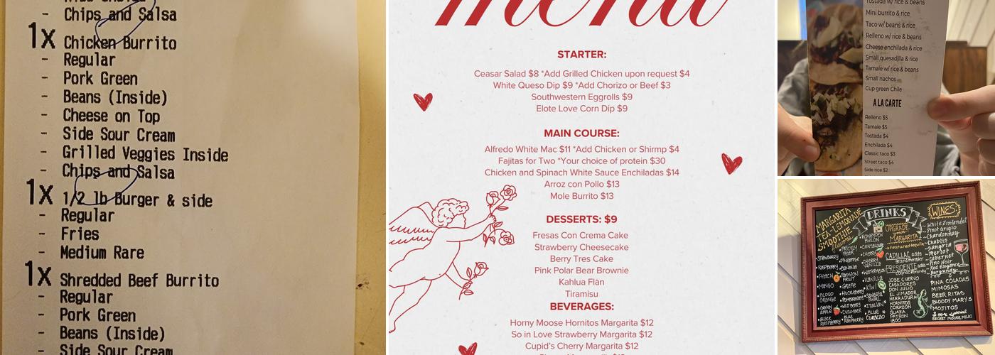 Moose Hill Cantina and Catering Menu
