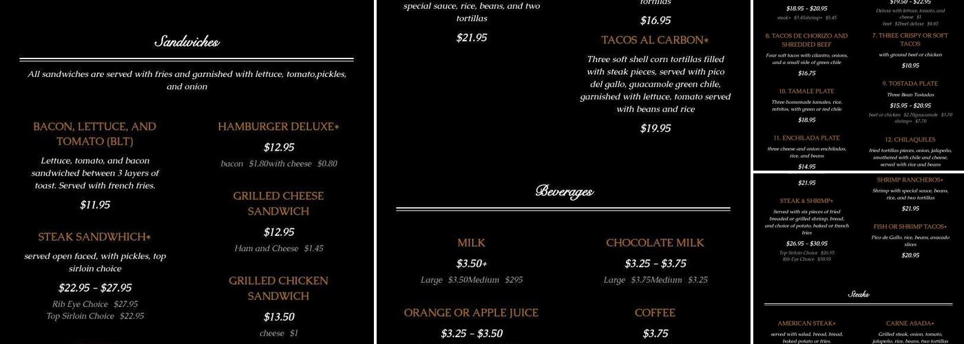 Gregorio's Menu