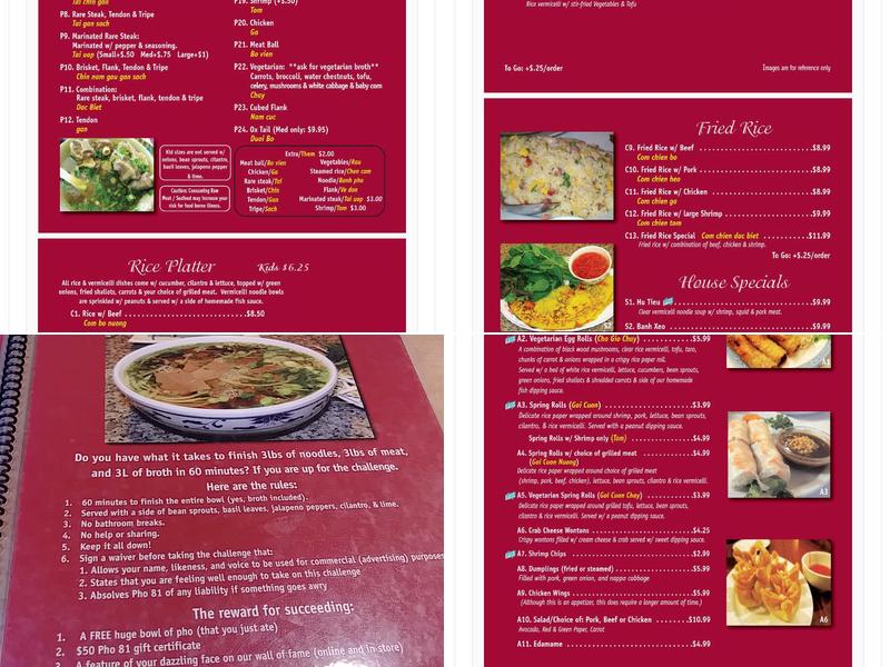 Pho 81 Menu