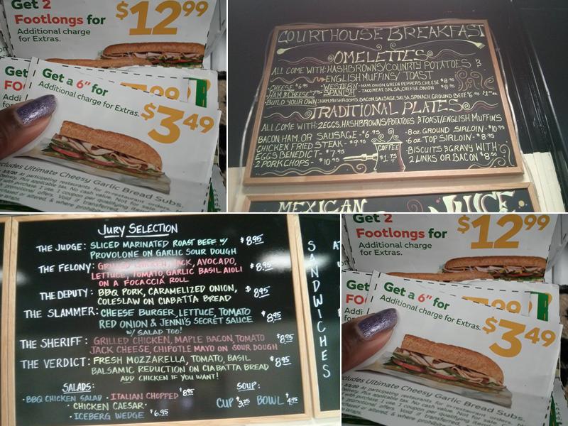 Courthouse Cafe Menu