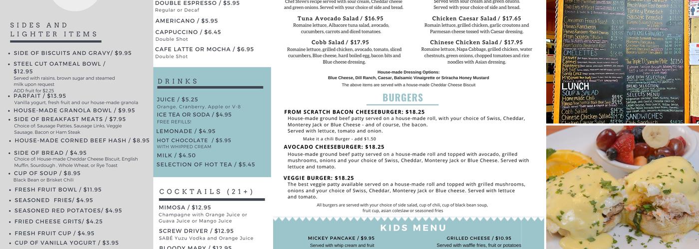 From Scratch Restaurant Menu