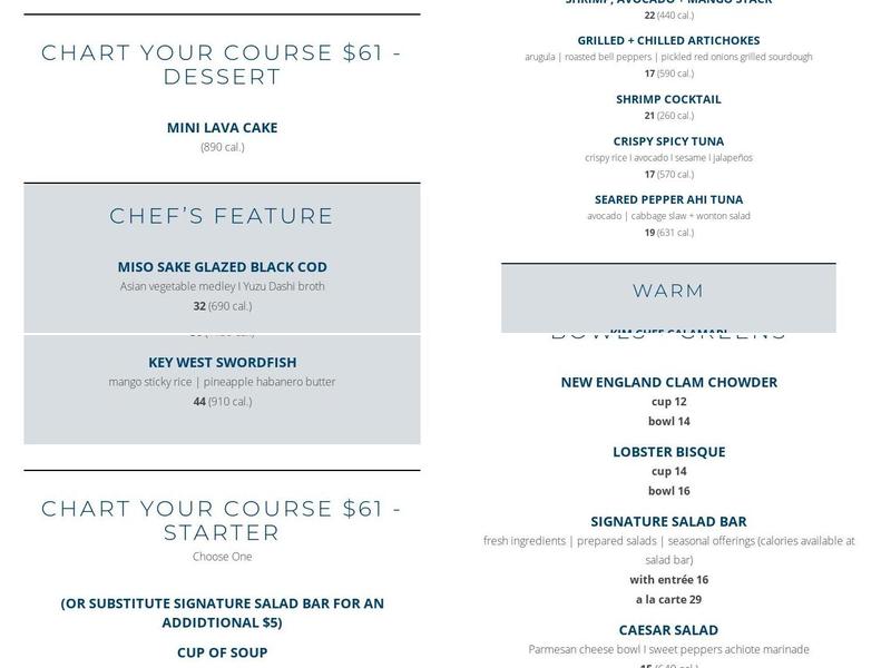 Chart House Menu