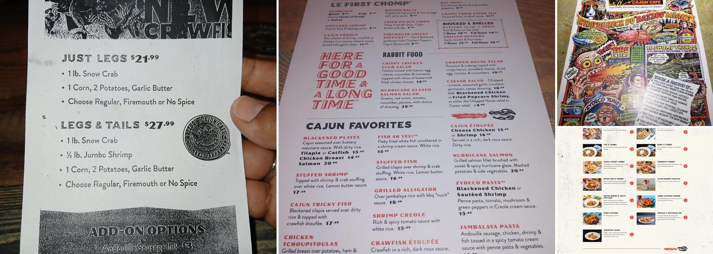 Razzoo's Cajun Cafe Menu