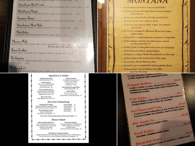 Black Hat Cattle Co Menu