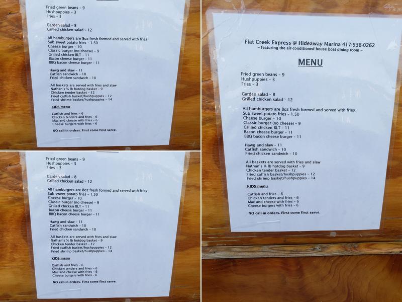 Hideaway Grill & BBQ Menu