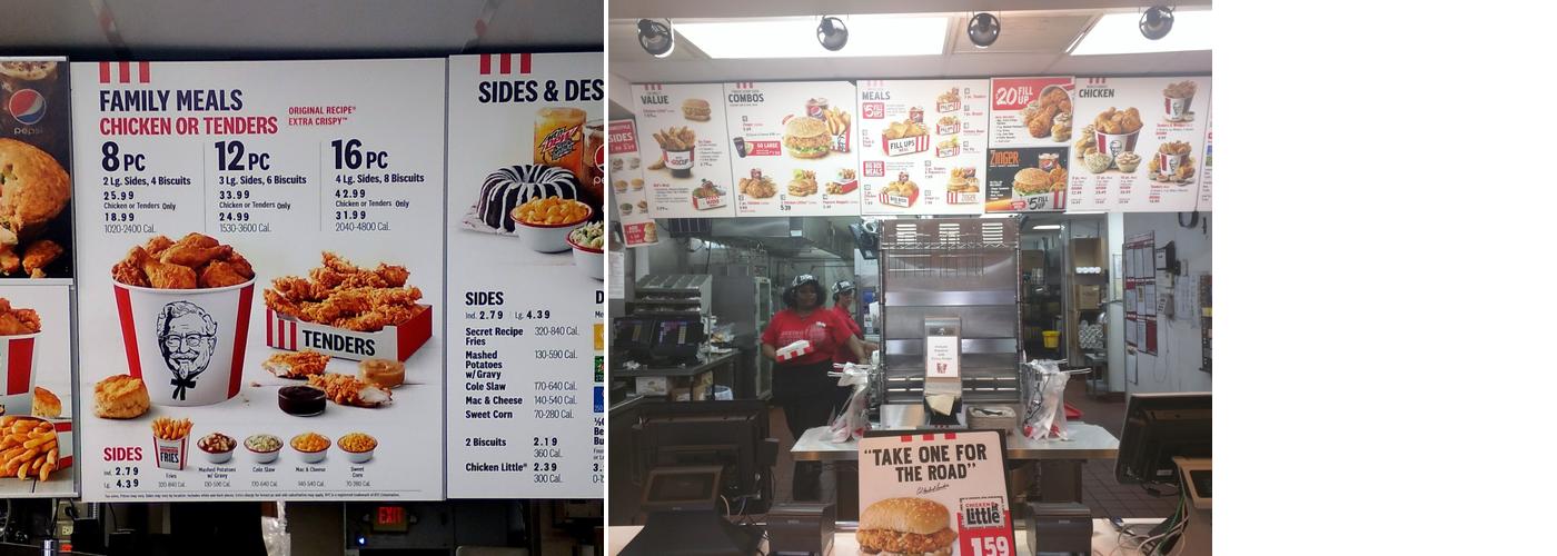 KFC Menu