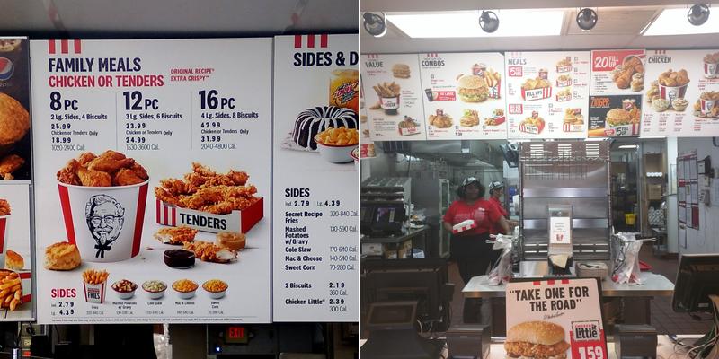 KFC Menu