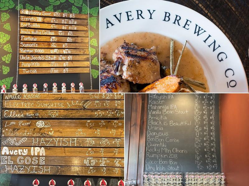 Avery Brewing Company Menu