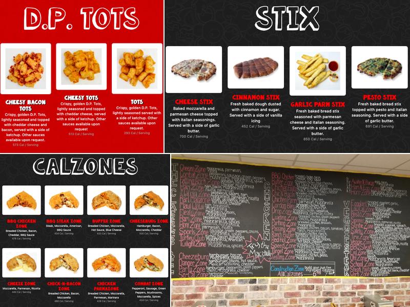 D.P. Dough Menu