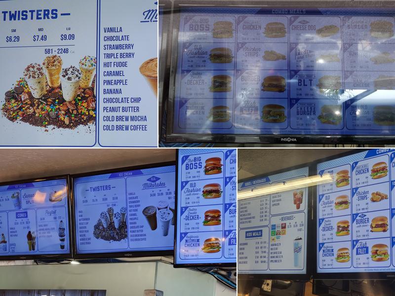 Fosters Freeze Menu