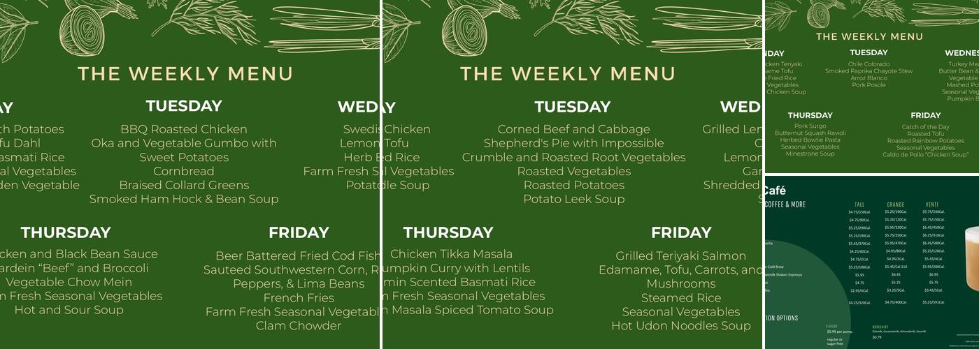 Med Café Menu