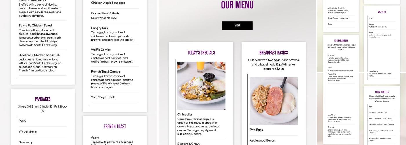 Rick's Cafe Menu
