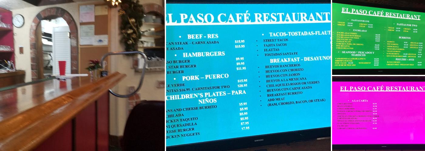 EL PASO CAFÉ Menu