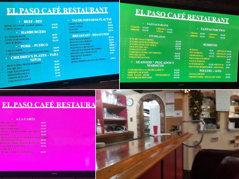 EL PASO CAFÉ Menu