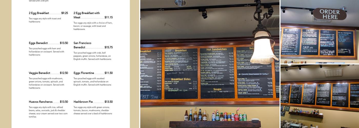 Cafe La Tartine Menu