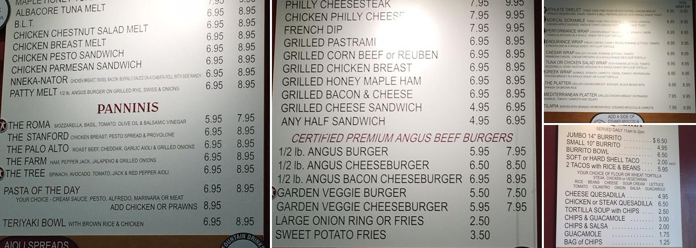 Jimmy V's Sports Café Menu