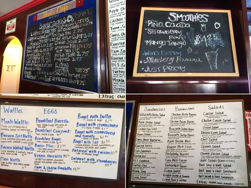 Menlo Cafe Menu