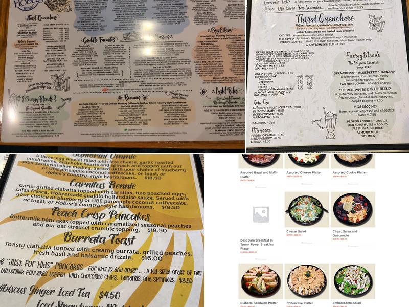 Hobee's Menu