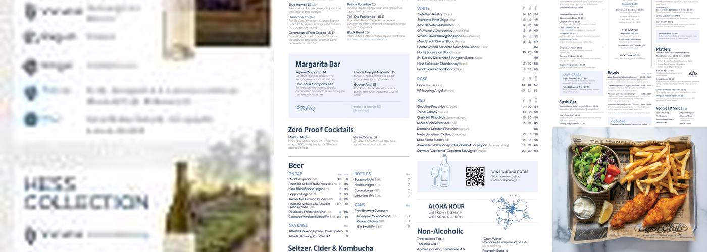 Pacific Catch Menu