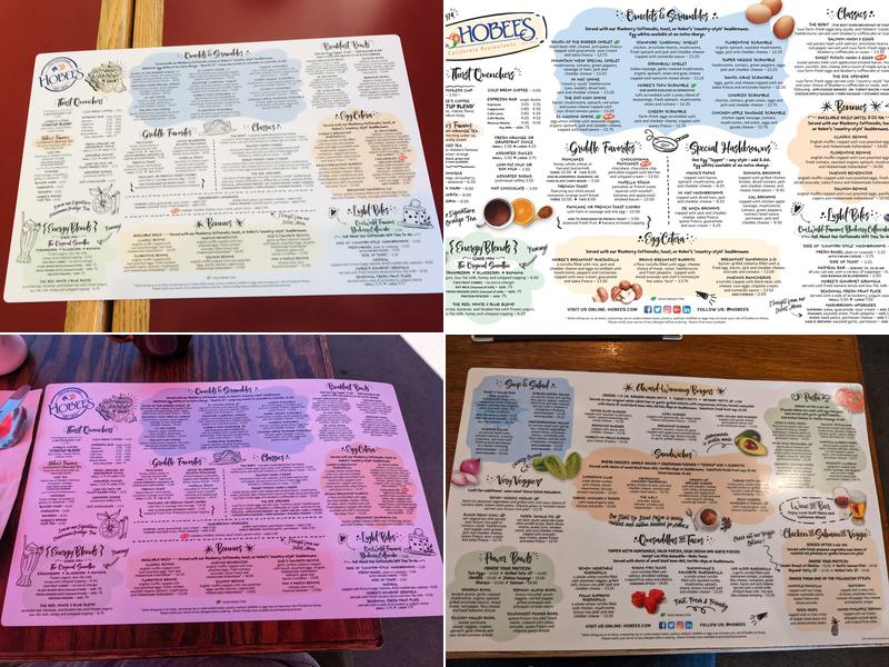 Hobee’s Menu