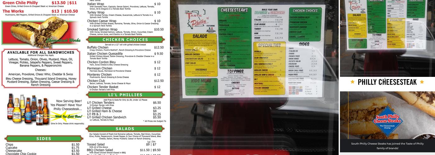 Taste of Philly Menu