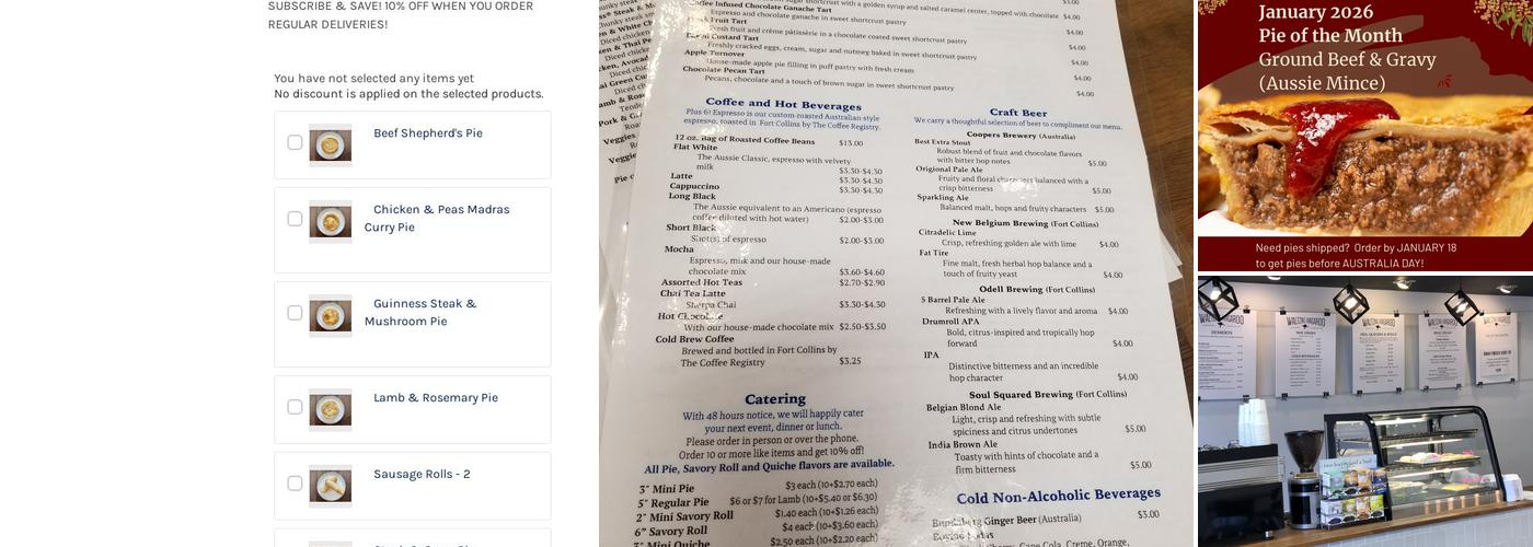 Waltzing Kangaroo Menu