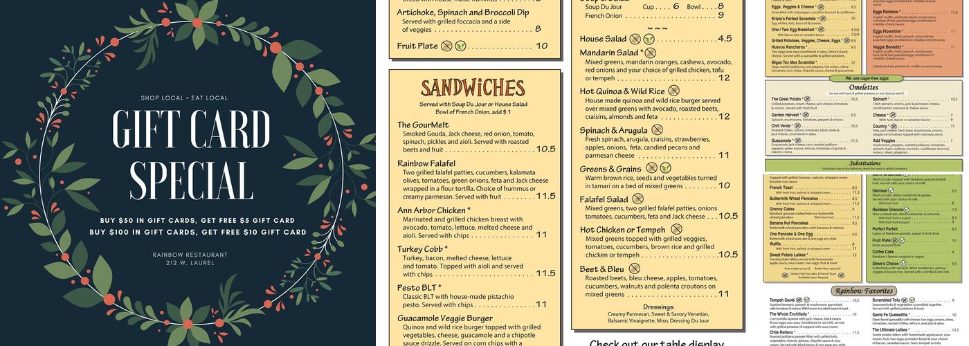 Rainbow Restaurant Breakfast/Lunch Fort Collins Menu