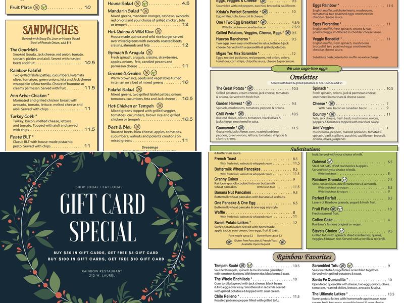 Rainbow Restaurant Breakfast/Lunch Fort Collins Menu