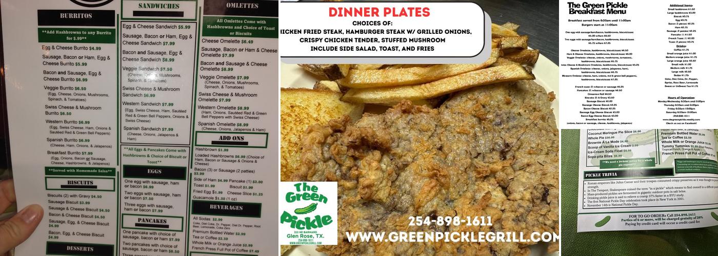 Green Pickle Grill Menu