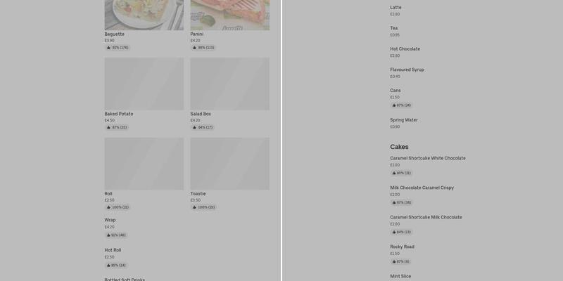 Baguette Express Menu