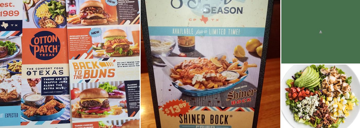 Cotton Patch Cafe Menu