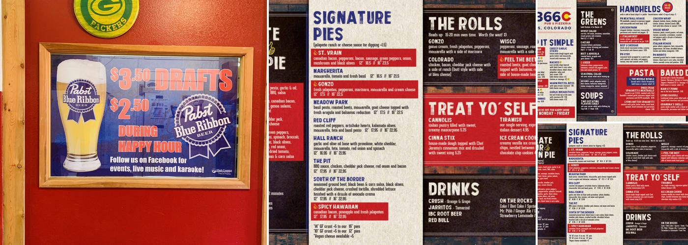 Pizza Bar 66 Menu