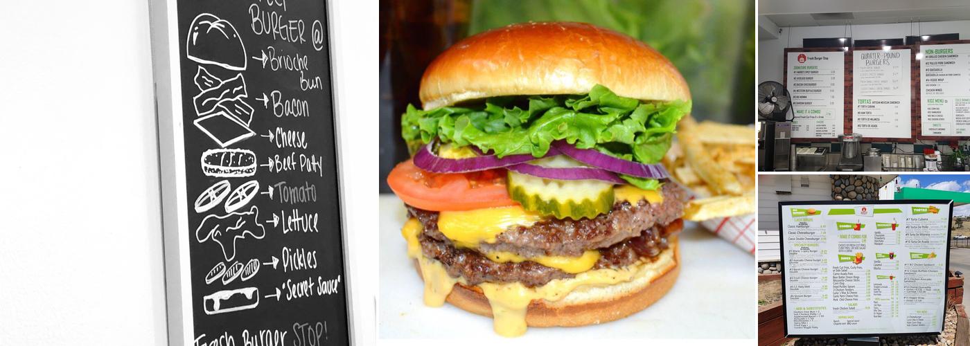Fresh Burger Stop Menu
