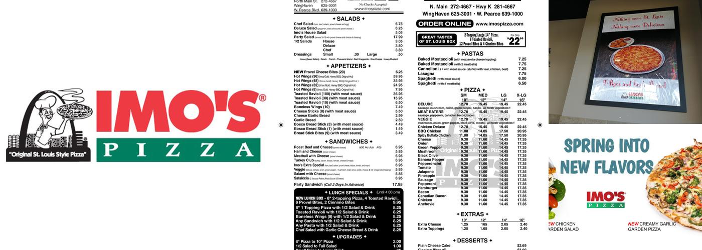 Imo's Pizza Menu